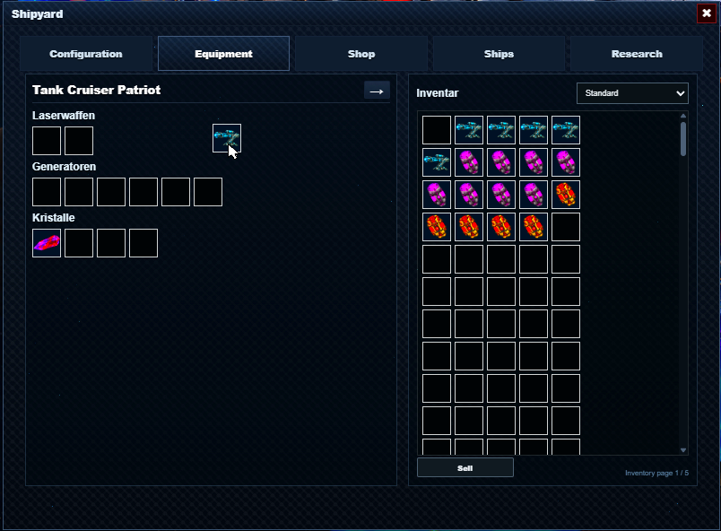 Equipment with real choices